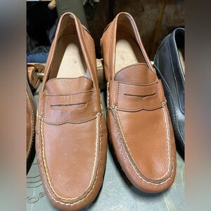 POLO RALPH LAUREN LEATHER ARKLEY PENNY LOAFERS - 10